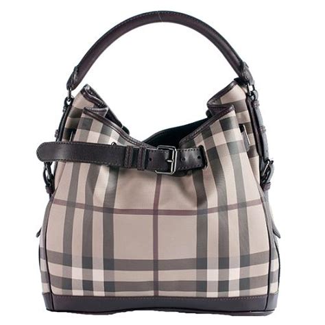 costo burberry hobo smoked|BURBERRY Smoked Check Hobo Black 839150 .